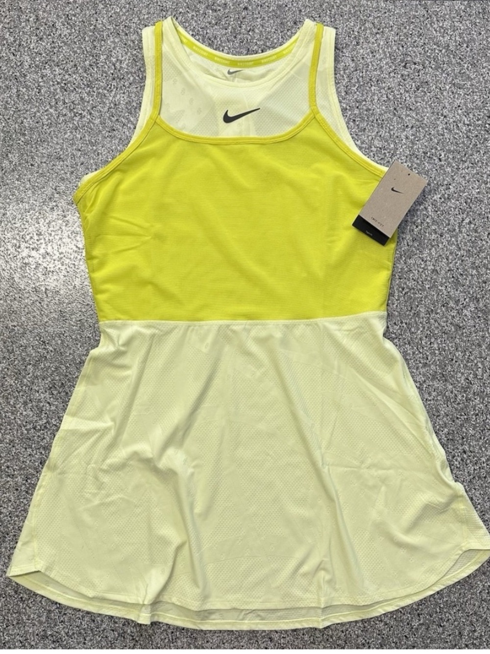 Nike Court Melbourne Dri-Fit Slam Tennis Dress Womens M Yellow FZ6463 331